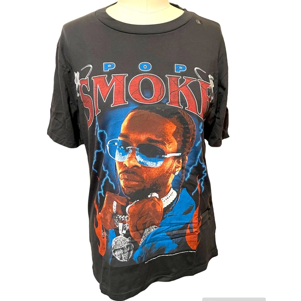 🕊️Pop Smoke Black Graphic Concert T-Shirt Adult Large Brand new 🕊️